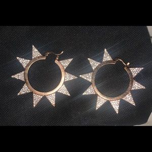 Eddie Borgo hoop earrings pavé crystal spikes